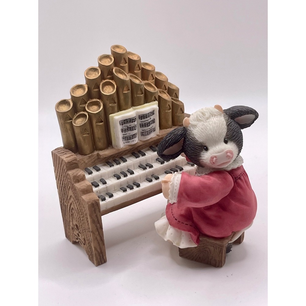 Marys Moo Moos God's Love Is Moo-sic To My Ears Cow Organ Figurine 1998 452718